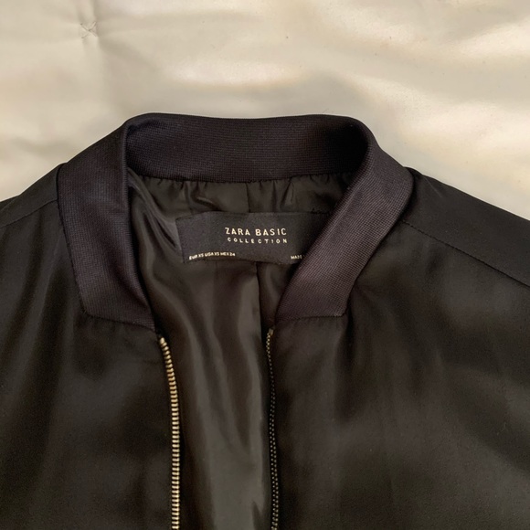 Zara Black Bomber Jacket light - Picture 3 of 5